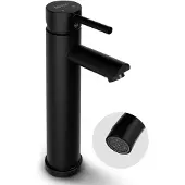 Mirlux Wastafel Kraan Zwart - Wastafel Mengkraan Badkamer - Wastafelkraan - Fonteinkraan / WC Kraan - Kraantje - Koudwaterkraan & Warmwaterkraan - Toiletkraan Koud Water & Warm Water