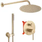 REA Inbouw Regendoucheset Lungo Gold Brush + Box