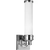 Elstead Lighting Wandlamp Payne, chroom / zilver, Badkamer, Glas, Wandlamp