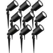 LEDVION - 9X LED Prikspots - 6500K - Zwart - 5W - IP65