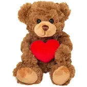 Teddy HERMANN® knuffelbeer met hart bruin 20 cm speelgoed cadeau.