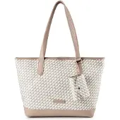 Tom Tailor Shopper camel / ecru / pastelgroen