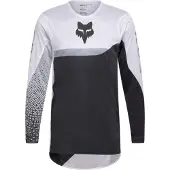 FOX Flexair Fracture Motocross shirt, zwart/wit/grijs, maat M
