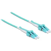 DeLOCK Quick release LC/UPC Duplex optical fiber uniboot kabel | OM3 | LSZH | turquoise | 3 meter