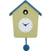 Karlsson wandklok cuckoo light tea green & classic blue