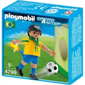 Playmobil Voetbalspeler Brazilië/Joueur Brésil - Bouwspeelgoed