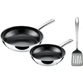 Silit Talis Talis pannen-set met spatel, 20 en 24 cm, roestvrij staal