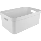 Sunware opbergbox Sigma - kunststof - 45 liter - wit - opberg dozen/bakken - opbergers - 39 x 59 x 24 cm