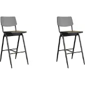Label51 - Barstoel Solid - Zwart - 58x49x109cm - Set van 2