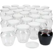 MamboCat Set van 75 jampotjes Vaso Orcio 212ml + To63 deksel wit