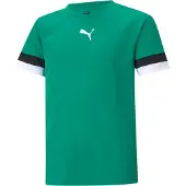 Puma Functioneel shirt 'TeamRise' smaragd / zwart / wit