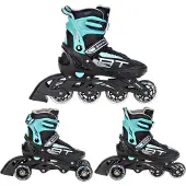 Raven Profession 3-in-1 Skates Zwart/Mint Maat 38-42