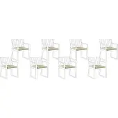 Beliani SASSARI PREMIUM - Zitkussen set van 8 - Lichtgroen - Polyester