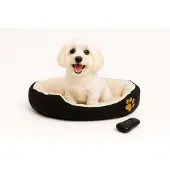Mobiclinic Pluto - Dierenmand - Hondenbed - Huisdier Bed - Verschillende maten beschikbaar - Zacht - Kattenbed - Antislipbodem - Comfortabel en Aangenaam - Machinewasbaar - Maat M - Zwart en Beige
