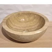 Teakea Onyx opbouwwaskom natuursteen rond Ø40 x 15 cm lichtdoorlatend