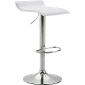 CLP Barkruk Dyn V2 - verchroomd onderstel - Wit
