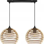 Light11 HOME Houten Hanglamp Zwart/Beige - Modern Design voor Eettafel
