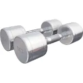 Gorilla Sports Dumbbellset 14 kg chroom - 2 x 7 kg