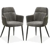 MX Sofa Eetkamerstoel Donna - Ash (set van 2 stoelen)