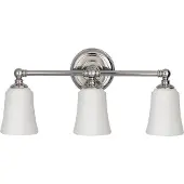 FEISS Wandlamp Huguenot Lake, dimbaar, chroom / zilver, Badkamer, Glas, Modern, Wandlamp
