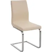 CLP Belfort Eetkamerstoel - Klassiek - RVS - Stof - creme