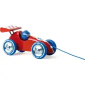 Vilac Rode raceauto met een rode spoiler
