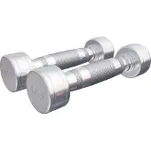 Gorilla Sports Dumbellset 2 kg (2 x 1 kg) Chroom