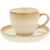 Bitz espressokop met schotel 7 cl Roomwit