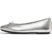 FitFlop Women Delicato Ballerina Metallic Silver-Schoenmaat 42