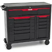 HBM gereedschapswagen 12 laden, 106 cm, zwart