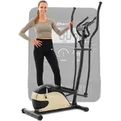 Hop-Sport HS-003C Focus – Crosstrainer – Handmatige Weerstand – Antislip Voetplaten – Goud