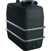 Graf ruimtebesparende tank 1100 L zwart van voedselveilig PE