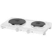 Rommelsbacher dubbele kookplaat, model Thl 2597, kleur: wit, vermogen: 2500 watt
