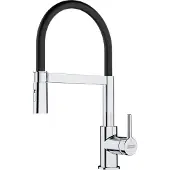 Franke Lina - Keukenkraan FC 6085.031 met flexibele arm en vuistdouche, chroom/zwart 115.0626.085