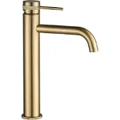 REA Wastafelkraan Lungo Grip Gold Brush High