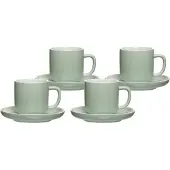 Ritzenhoff & Breker Espressotassen mit Untertassen Jasper 100 ml Set van 4