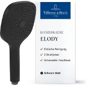 Villeroy & Boch Elody douchekop, 3 straalsoorten, wisselen met een druk – Zwart