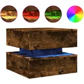 vidaXL Salontafel met metalen poten 50x50x40 cm gerookt eikenkleurig