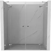Mexen Lunar Duo draaideuren voor douche 170 , transparant, chroom - 834D-170-000-01-00
