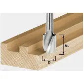 Festool 490946 Groeffrees Lengte 60 mm Afmeting, Ø 10 mm Werklengte 30 mm Schachtdiameter 8 mm