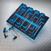 Datona 18-delige Inbus- en Torxsleutelset - T-greep - PRO Softmodule - Chrome Vanadium - Ergonomisch Handvat