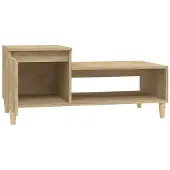vidaXL Salontafel 100x50x45 cm bewerkt hout sonoma eiken
