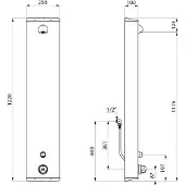 Delabie DU-Elem.SECURITHERM Thermostatische aansluitstuk, expansiecompensatie, 30 seconden.