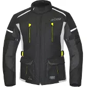 Büse Rider Dames Zwart Grijs Geel Waterdicht Textiel Jas Maat 36