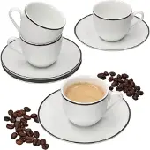 MamboCat Set van 4 Lineo espressokopjes met schotel - 404951 + 404968