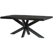 Natur24 eetkamertafel norris tree 200x100x76 cm mangohout / gecoat staal