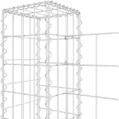 vidaXL Schanskorf U-vormig met 8 palen 860x20x100 cm ijzer