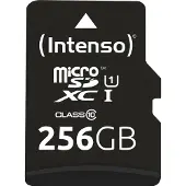 Intenso Premium microSDXC-kaart 256 GB Class 10, UHS-I Incl. SD-adapter