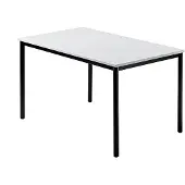 Hjh OFFICE PRO DORAN DR12 D - Grijs 120x80 met ronde buis / Zwart