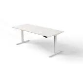 Kerkmann Move 3 Zit-sta-bureau Rechthoekig Wit T-Voet 1,800 (B) x 800 (D) x 1.200 (H) mm Hout